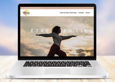 Design et éco-conception du site web YOSO du centre de yoga et sophrologie YOSO